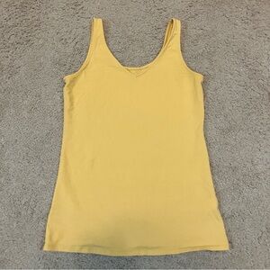 Unbranded Women's Tank Top V-Neck Yellow Lightweight Cotton Soft Stretchy